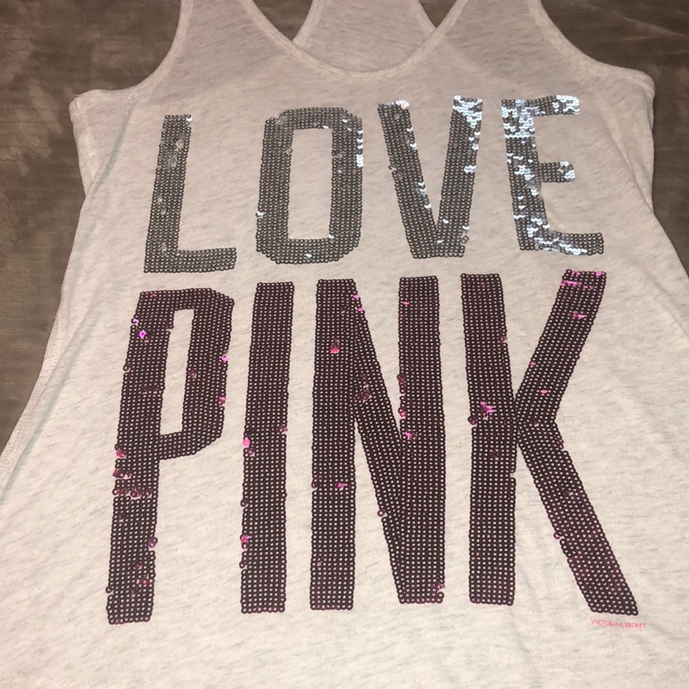 Pink Victoria’s Secret“BLING”  tank - Picture 2 of 4